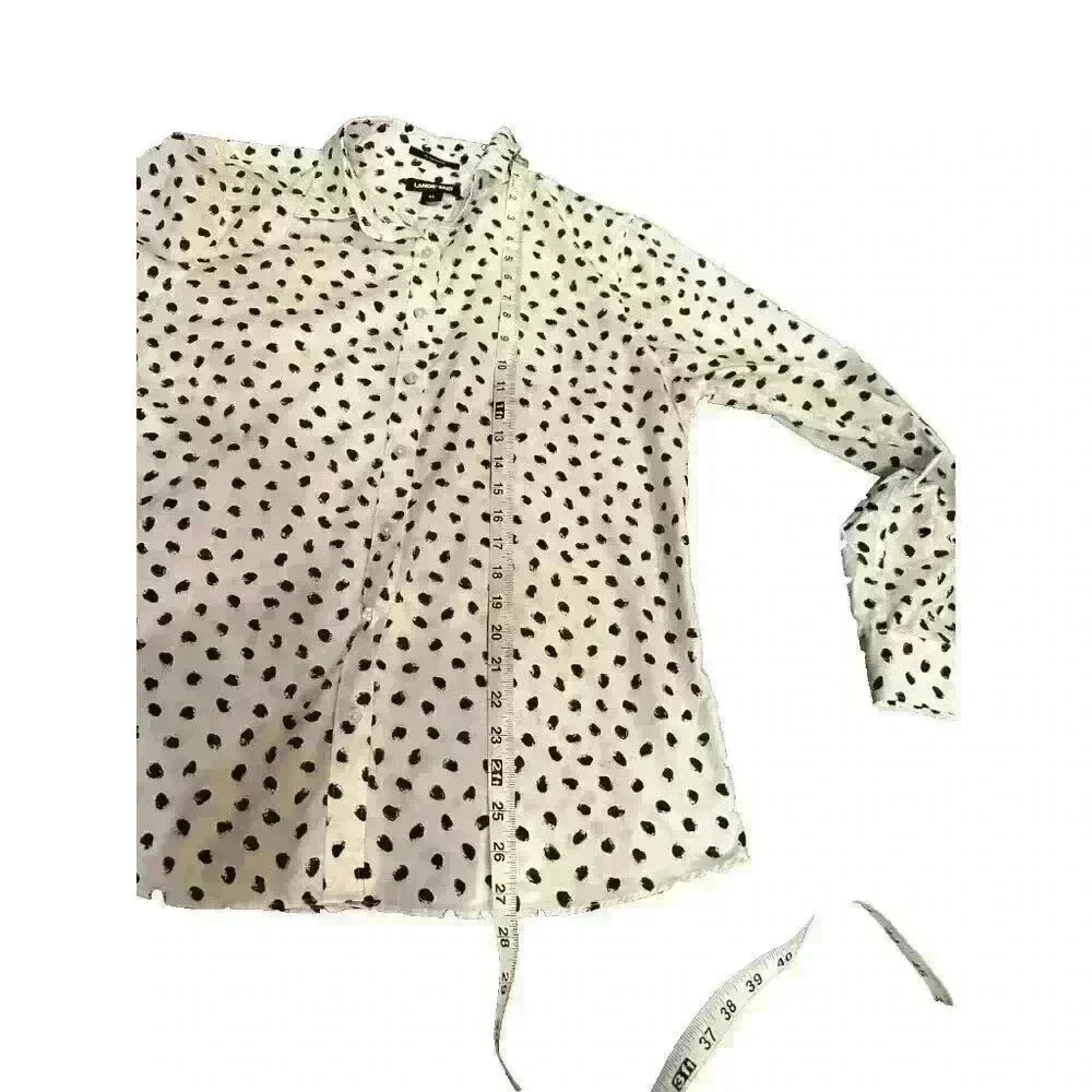 Womens Lands End 100% Supima Cotton Button Down Shirt Size 14 Tall No-Iron - Picture 8 of 10